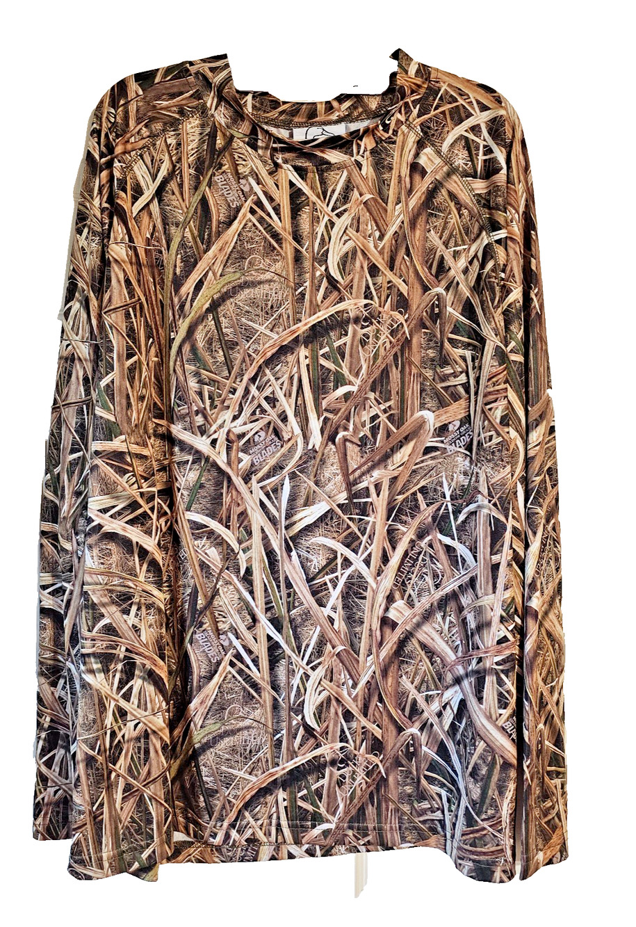 Ducks Unlimited XXL Mossy Oak Shadow Grass Blades Camo Hunting Shirt Long Sleeve